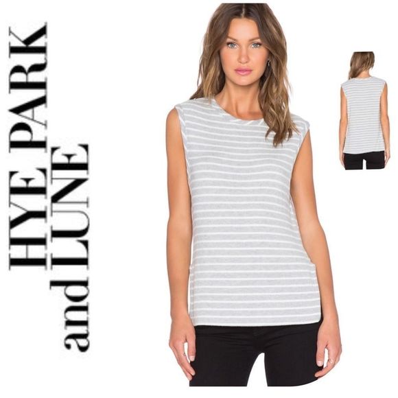 New Premium Striped Hye Park & Lune “Dylan” Sleeveless Tank Top Size 2 - Picture 1 of 8